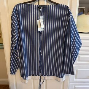 Jcrew striped NWT top. Small, has a waist tie if needed